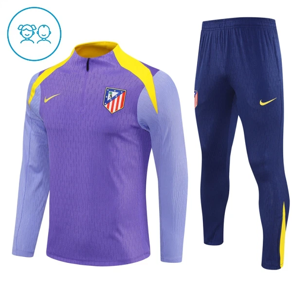 Atlético Madrid Träningströjasats Barn 2025/26 Purpur Atlético Madrid Träningströjasats Barn 2025/26 Purpur