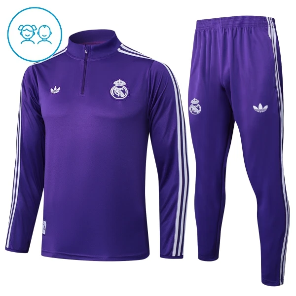 Real Madrid Träningströjasats Barn 2025/26 Purpur Real Madrid Träningströjasats Barn 2025/26 Purpur