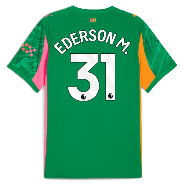 Manchester City Ederson Moraes M. 31 Målvakt Tröja 2025/26 Grön Manchester City Ederson Moraes M. 31 Målvakt Tröja 2025/26 Grön