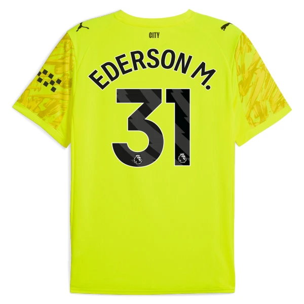 Manchester City Ederson Moraes M. 31 Målvakt Tröja 2025/26 Gul Manchester City Ederson Moraes M. 31 Målvakt Tröja 2025/26 Gul