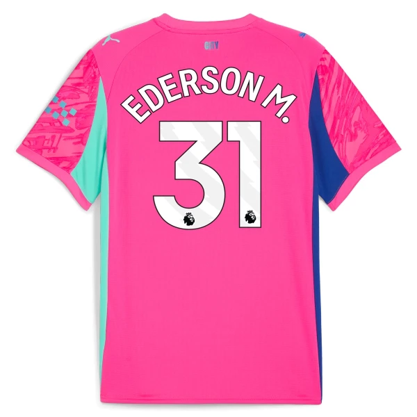 Manchester City Ederson Moraes M. 31 Målvakt Tröja 2025/26 Rosa Manchester City Ederson Moraes M. 31 Målvakt Tröja 2025/26 Rosa