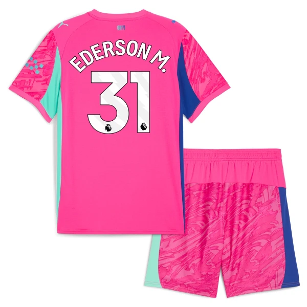 Manchester City Ederson Moraes M. 31 Målvakt Tröja Barn 2025/26 Rosa Manchester City Ederson Moraes M. 31 Målvakt Tröja Barn 2025/26 Rosa