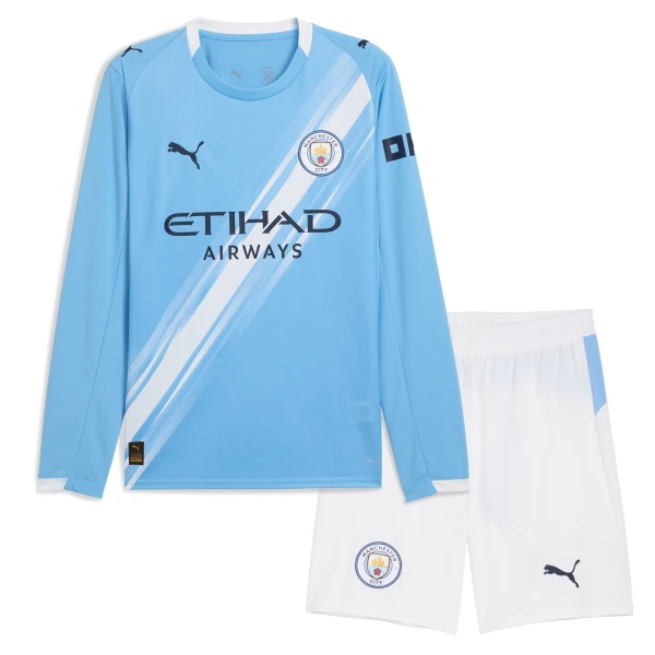 Manchester City Hemmatröja Barn 2025/26 Långärmad Manchester City Hemmatröja Barn 2025/26 Långärmad