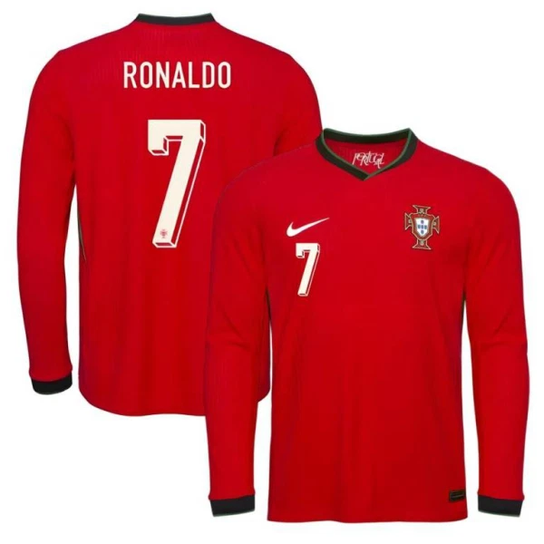 Portugal Cristiano Ronaldo 7 Hemmatröja 2025 Långärmad Portugal Cristiano Ronaldo 7 Hemmatröja 2025 Långärmad