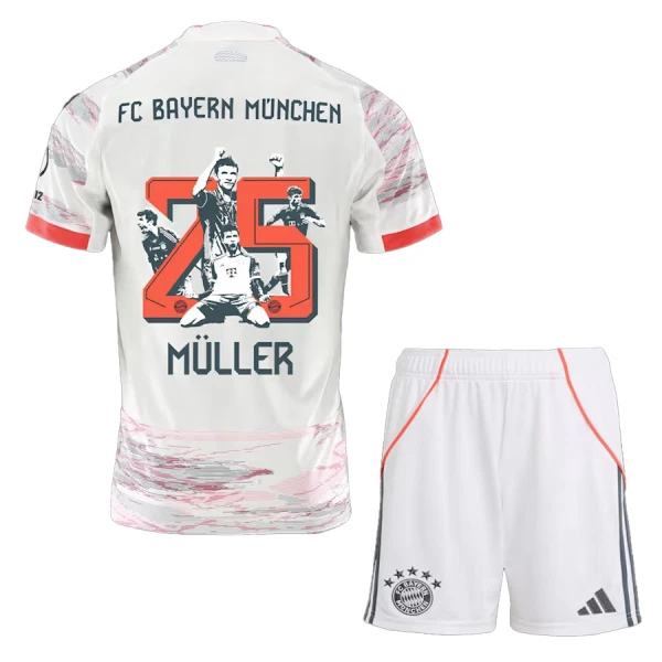 FC Bayern München Thomas Müller 25 Bortatröja Barn 2025/26 Speciell FC Bayern München Thomas Müller 25 Bortatröja Barn 2025/26 Speciell
