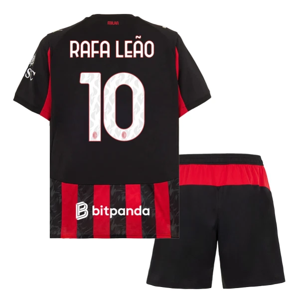 AC Milan Rafael Leão 10 Hemmatröja Barn 2025/26 AC Milan Rafael Leão 10 Hemmatröja Barn 2025/26