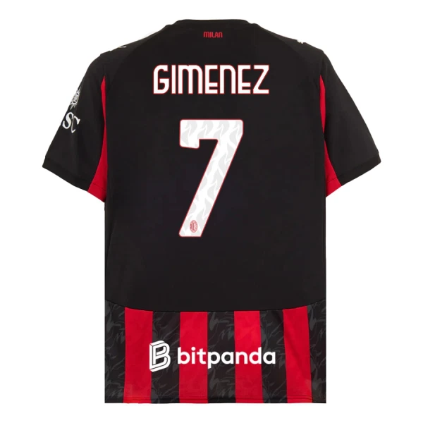 AC Milan Santiago Gimenez 7 Hemmatröja 2025/26 AC Milan Santiago Gimenez 7 Hemmatröja 2025/26