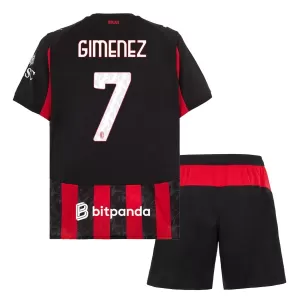 AC Milan Santiago Gimenez 7 Hemmatröja Barn 2025/26
