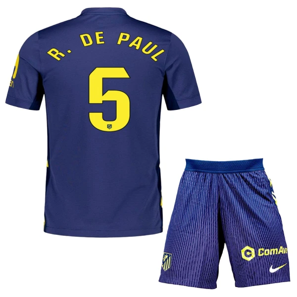 Atlético Madrid Rodrigo de Paul 5 Bortatröja Barn 2025/26 Atlético Madrid Rodrigo de Paul 5 Bortatröja Barn 2025/26