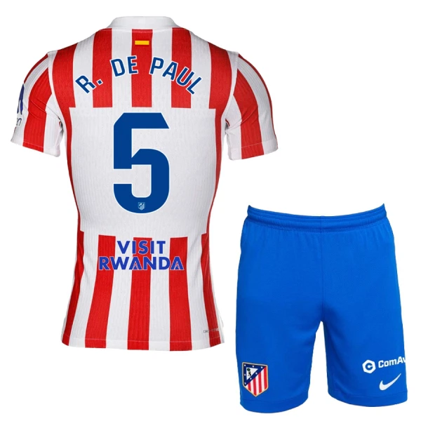 Atlético Madrid Rodrigo de Paul 5 Hemmatröja Barn 2025/26 Atlético Madrid Rodrigo de Paul 5 Hemmatröja Barn 2025/26