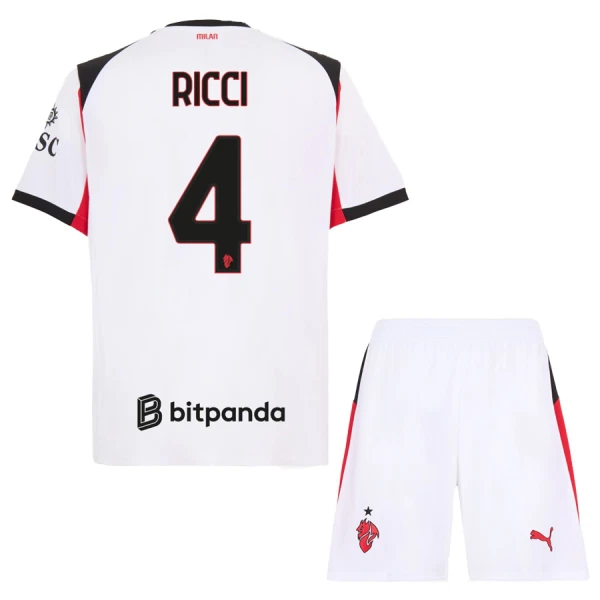 AC Milan Ricci 4 Bortatröja Barn 2025/26