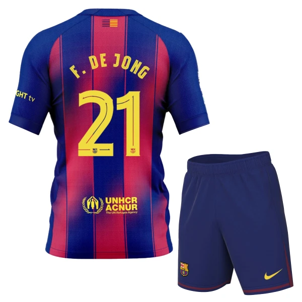 FC Barcelona Frenkie de Jong 21 Hemmatröja Barn 2025/26