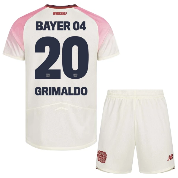 Bayer 04 Leverkusen Alejandro Grimaldo 20 Bortatröja Barn 2025/26 Bayer 04 Leverkusen Alejandro Grimaldo 20 Bortatröja Barn 2025/26