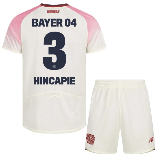 Bayer 04 Leverkusen Piero Hincapie 3 Bortatröja Barn 2025/26
