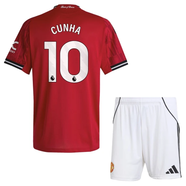 Manchester United Cunha 10 Hemmatröja Barn 2025/26 Manchester United Cunha 10 Hemmatröja Barn 2025/26