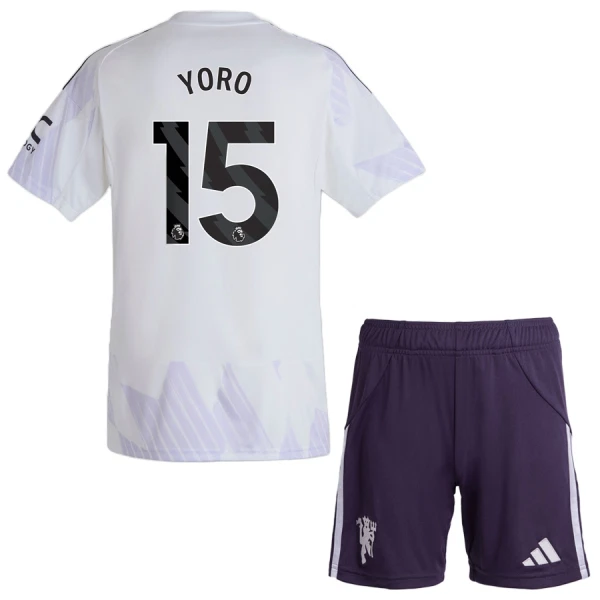 Manchester United Leny Yoro 15 Bortatröja Barn 2025/26 Manchester United Leny Yoro 15 Bortatröja Barn 2025/26