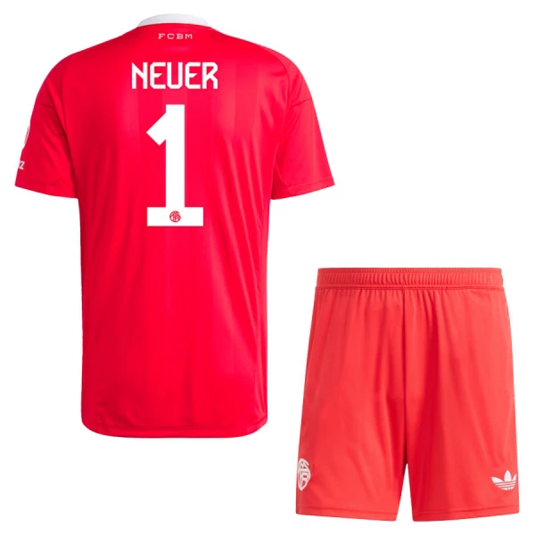 FC Bayern München Manuel Neuer 1 Målvakt Tröja Barn 2025/26 Röd