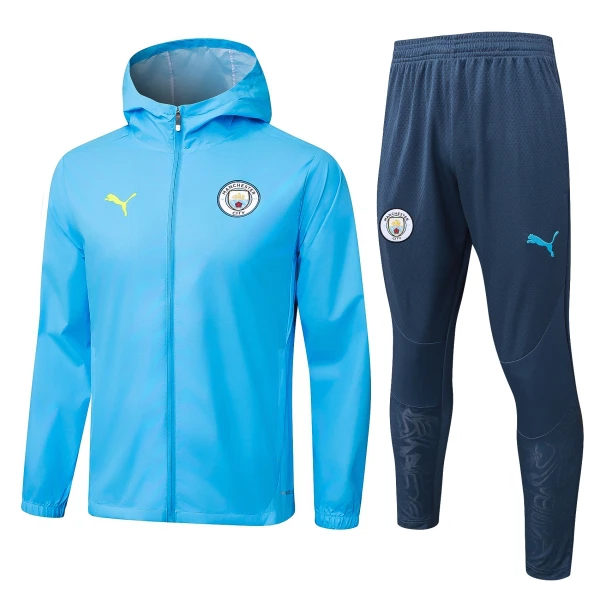Manchester City Träningsjacka Hoodie-dräkt 2025/26 Blå