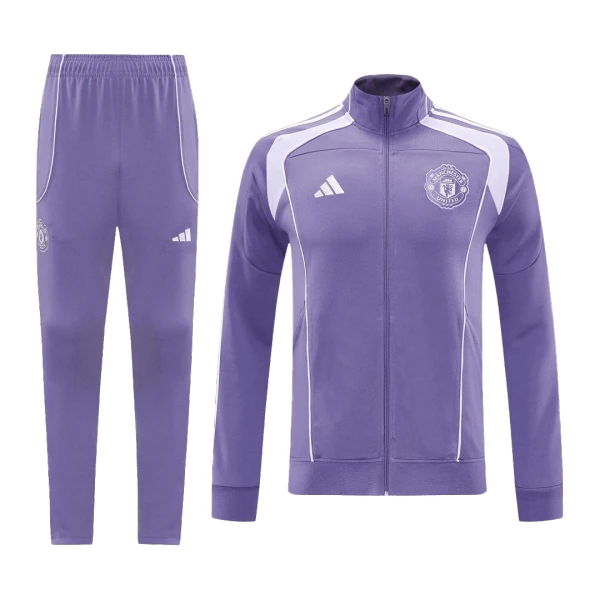 Manchester United Träningsjacka Kostymer 2025/26 Purpur Manchester United Träningsjacka Kostymer 2025/26 Purpur