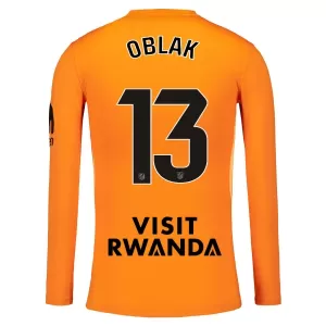 Atlético Madrid Jan Oblak 13 Målvakt Tröja 2025/26 Långärmad Orange
