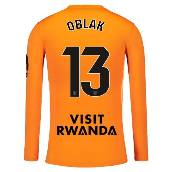 Atlético Madrid Jan Oblak 13 Målvakt Tröja 2025/26 Långärmad Orange