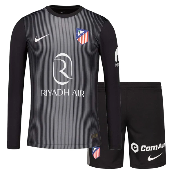 Atlético Madrid Målvakt Tröja Barn 2025/26 Långärmad Svart