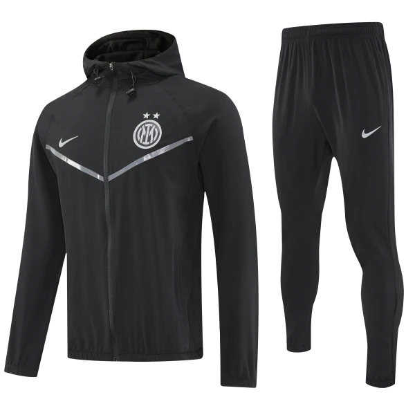 Inter Milan Träningsjacka Hoodie-dräkt 2025/26 Svart