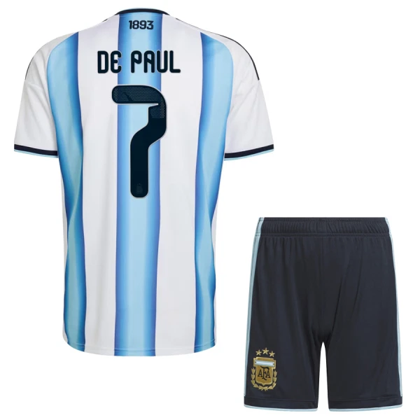 Argentina Rodrigo de Paul 7 Hemmatröja Barn VM 2026
