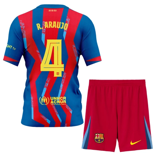 FC Barcelona Ronald Araujo 4 Fjärdetröja Barn 2025/26