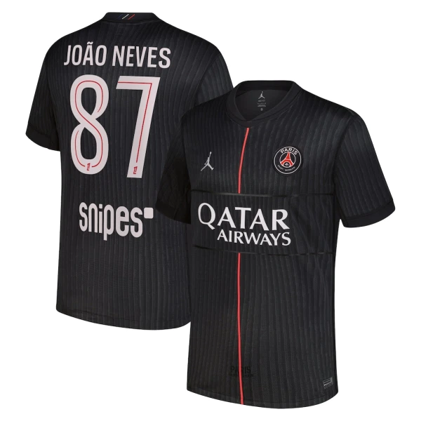 Paris Saint-Germain Joao Neves 87 Fjärdetröja Jordan 2025/26