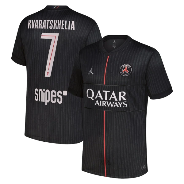Paris Saint-Germain Kvaratskhelia 7 Fjärdetröja Jordan 2025/26