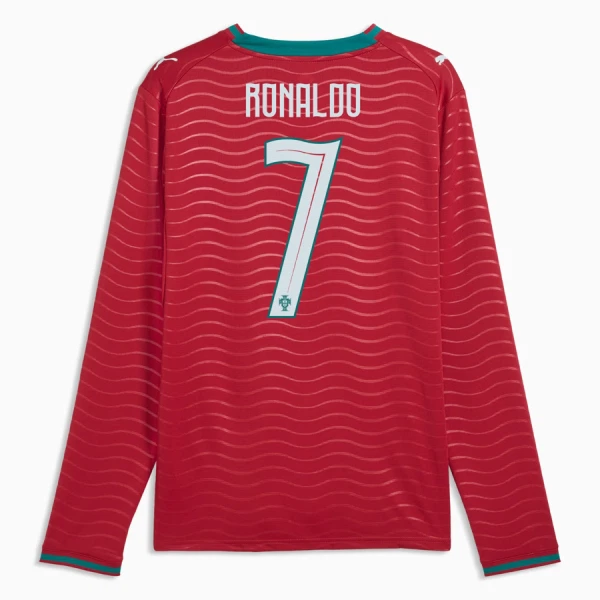 Portugal Cristiano Ronaldo 7 Hemmatröja VM 2026 Långärmad