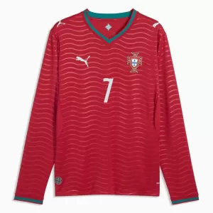 Portugal Cristiano Ronaldo 7 Hemmatröja VM 2026 Långärmad
