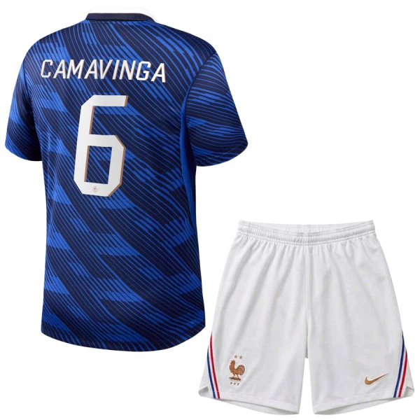 Frankrike Eduardo Camavinga 6 Hemmatröja Barn VM 2026