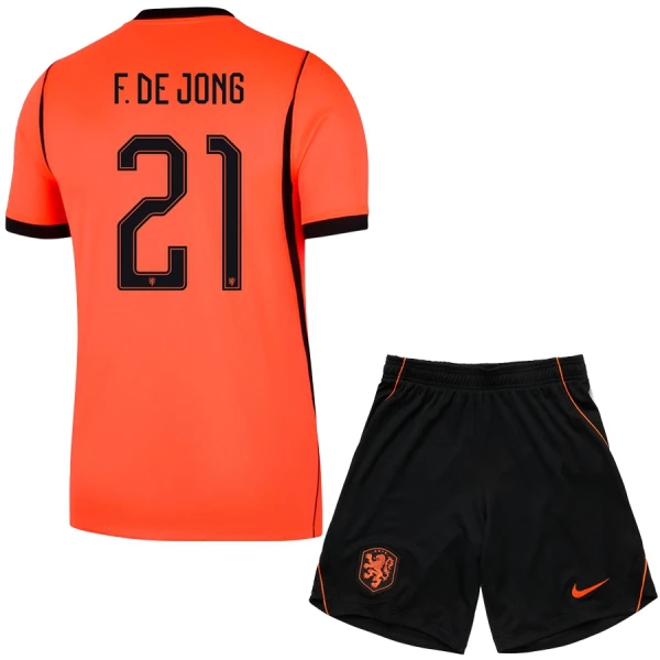 Holland Frenkie de Jong 21 Hemmatröja Barn VM 2026