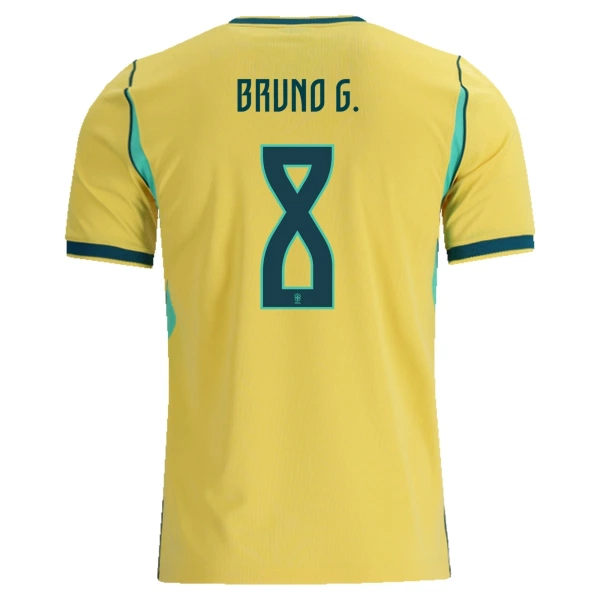 Brasilien Bruno Guimaraes 8 Hemmatröja VM 2026 Brasilien Bruno Guimaraes 8 Hemmatröja VM 2026