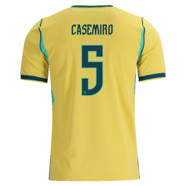 Brasilien Casemiro 5 Hemmatröja VM 2026 Brasilien Casemiro 5 Hemmatröja VM 2026