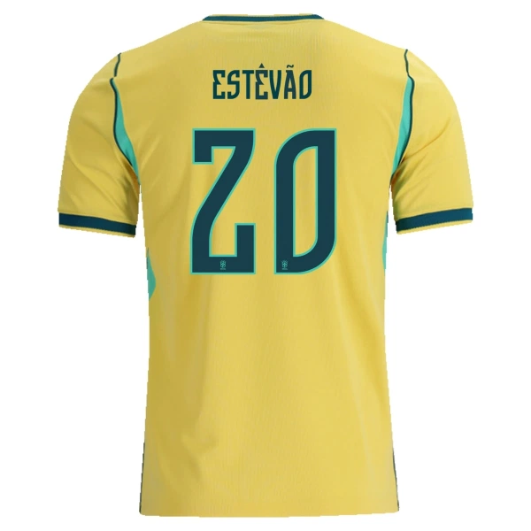 Brasilien Estevao 20 Hemmatröja VM 2026 Brasilien Estevao 20 Hemmatröja VM 2026