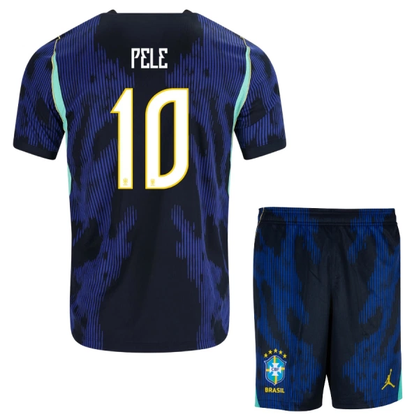 Brasilien Pele 10 Bortatröja Barn VM 2026 Brasilien Pele 10 Bortatröja Barn VM 2026