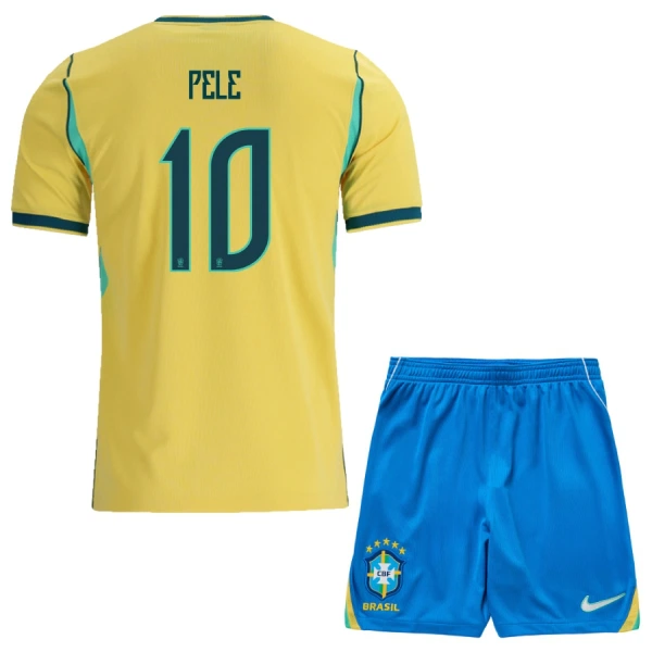 Brasilien Pele 10 Hemmatröja Barn VM 2026 Brasilien Pele 10 Hemmatröja Barn VM 2026