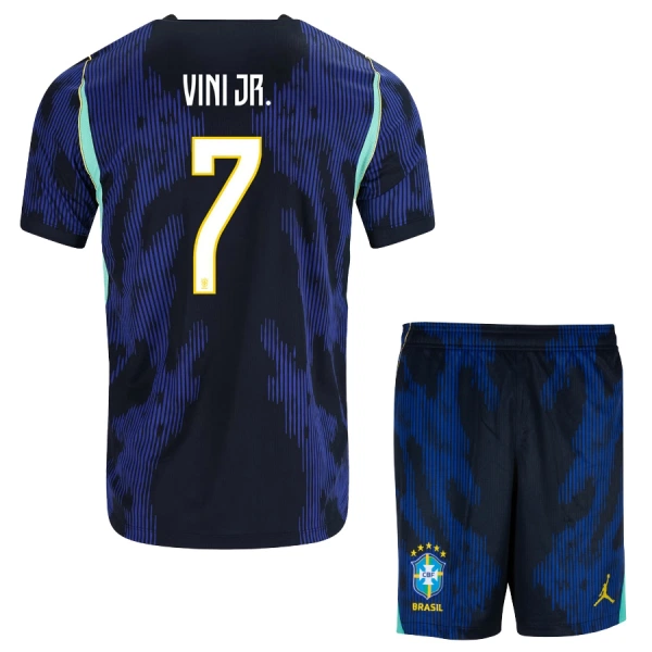 Brasilien Vinicius Junior 7 Bortatröja Barn VM 2026 Brasilien Vinicius Junior 7 Bortatröja Barn VM 2026