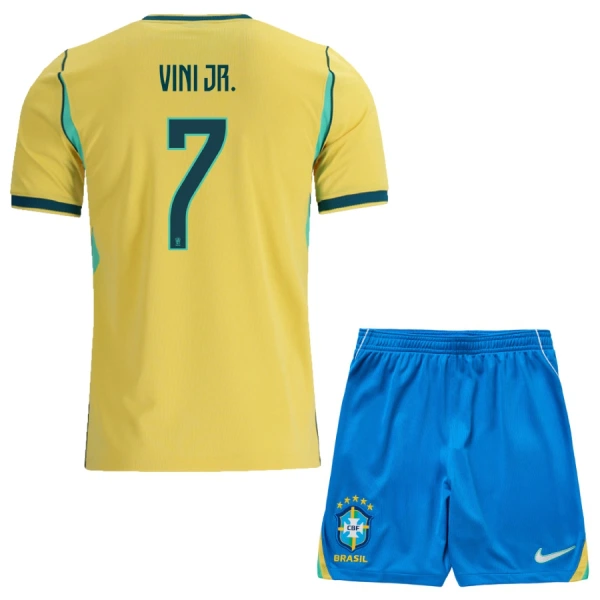 Brasilien Vinicius Junior 7 Hemmatröja Barn VM 2026 Brasilien Vinicius Junior 7 Hemmatröja Barn VM 2026