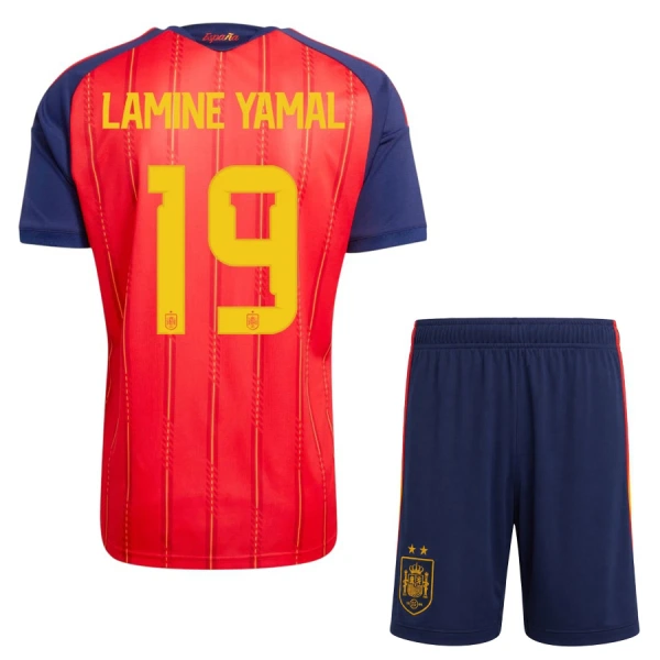 Spanien 2 Stars Lamine Yamal 19 Hemmatröja Barn VM 2026 Spanien 2 Stars Lamine Yamal 19 Hemmatröja Barn VM 2026