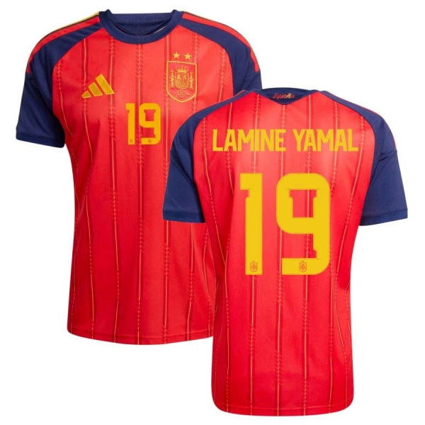 Spanien 2 Stars Lamine Yamal 19 Hemmatröja VM 2026 Spanien 2 Stars Lamine Yamal 19 Hemmatröja VM 2026