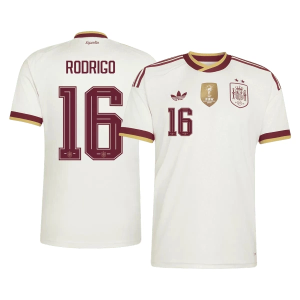 Spanien 2 Stars Rodrigo Hernández 16 Bortatröja VM 2026