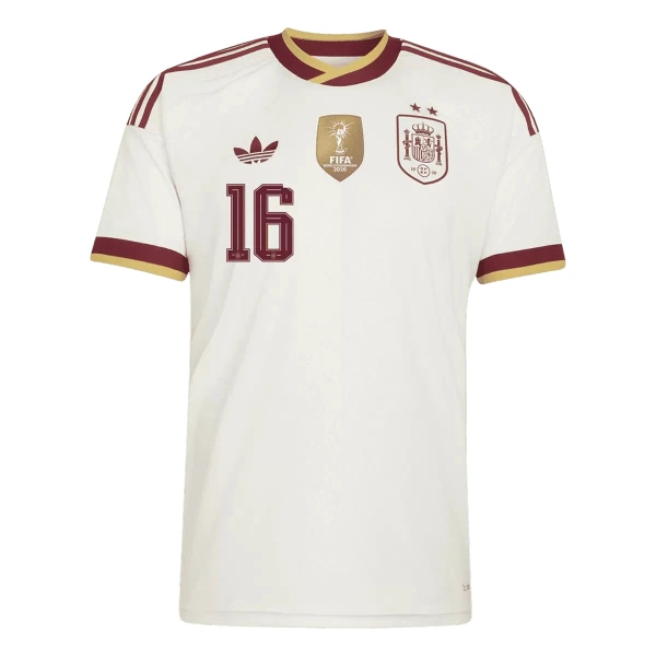 Spanien 2 Stars Rodrigo Hernández 16 Bortatröja VM 2026