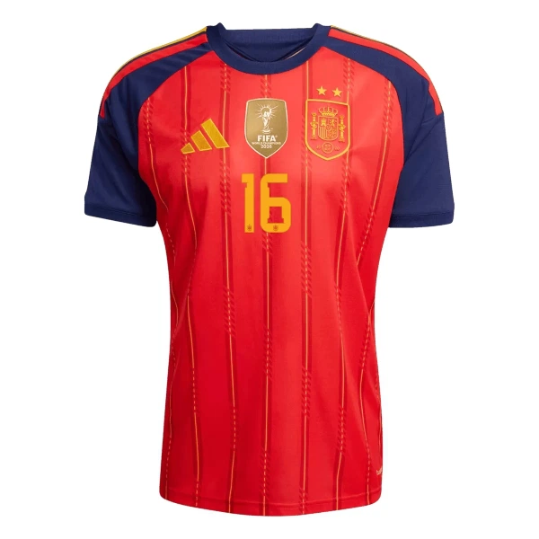 Spanien 2 Stars Rodrigo Hernández 16 Hemmatröja Barn VM 2026