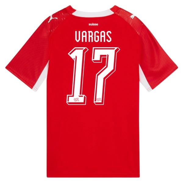 Schweiz Vargas 17 Hemmatröja VM 2026 Schweiz Vargas 17 Hemmatröja VM 2026