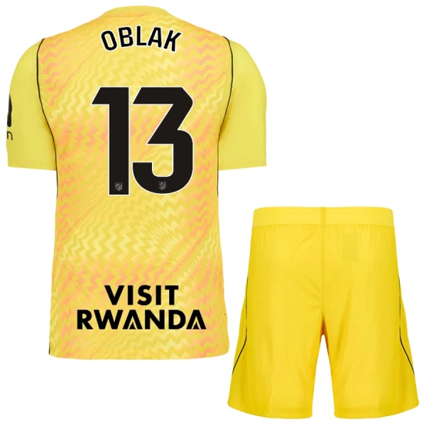 Atlético Madrid Jan Oblak 13 Målvakt Tröja Barn 2026/27 Gul Atlético Madrid Jan Oblak 13 Målvakt Tröja Barn 2026/27 Gul