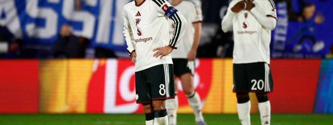Bruno Fernandes och hans beräknande agerande mot Manchester Uniteds tränare Bruno Fernandes och hans beräknande agerande mot Manchester Uniteds tränare